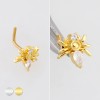CZ SPIDER 316L SURGICAL STEEL L-SHAPE NOSE RING